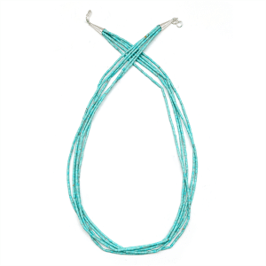 5 Strand Turquoise Heishi Necklace