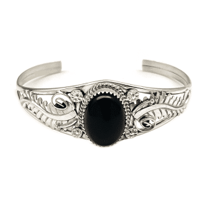 Black Onyx Leaf Bracelet