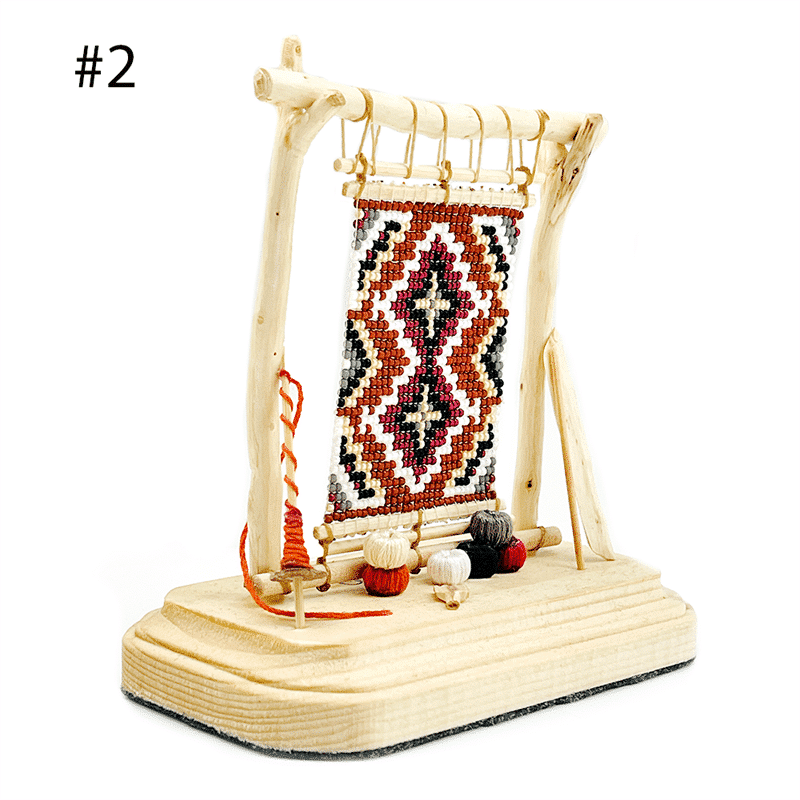Cedar Wood Beaded Rug Weaving Decor - Image 2