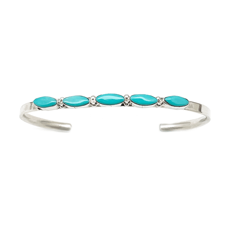 Five Stone Turquoise Bracelet