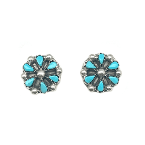 Small Pettipoint Turquoise Earrings
