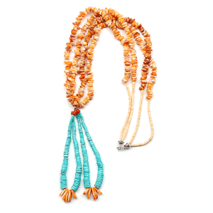 Spiny Oyster with Turquoise Jclo Necklace