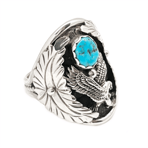 Turquoise Eagle Men's Ring