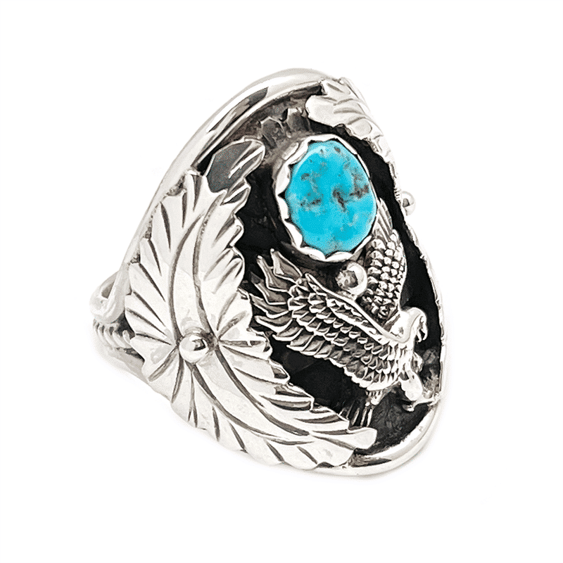 Turquoise Eagle Men's Ring