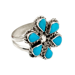 Turquoise Flower Women's Ring
