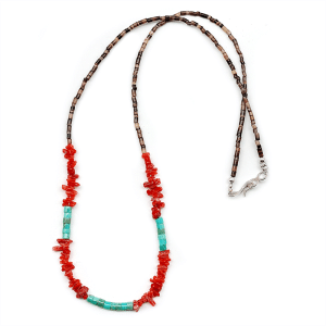 Turquoise and Coral Necklace