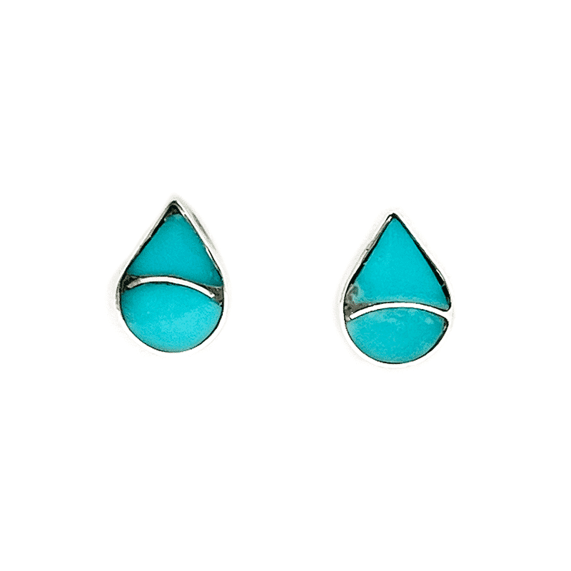Zuni Turquoise Inlay Earrings