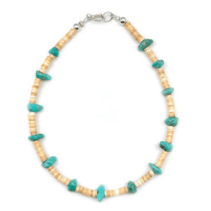 Turquoise and Heishi Ankle or Wrist Bracelet