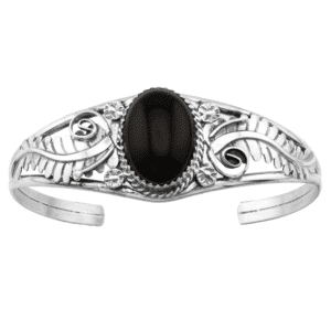 Black Onyx Leaf Bracelet