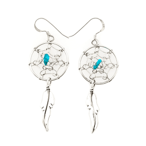 Turquoise Dreamcatcher Earrings