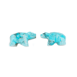 Bear Carved Post Earring