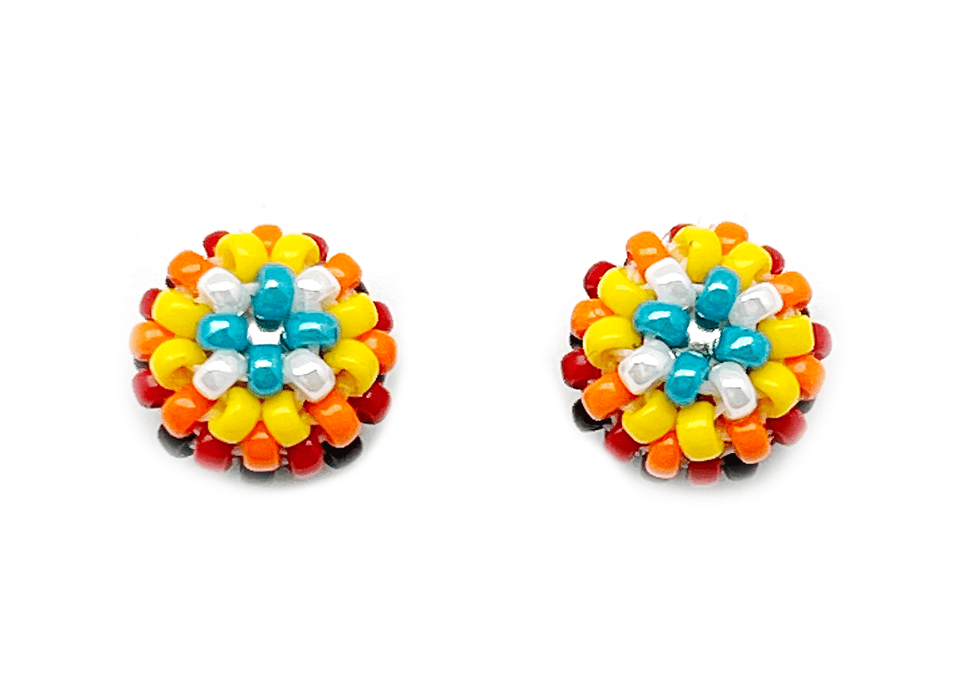 Round Beaded Ball Earring