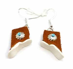 Leather Moccasin Earrings