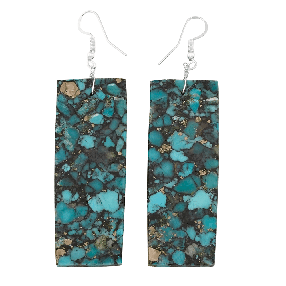 Turquoise Slab Earring