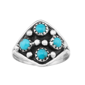 Turquoise Small Cluster Women's Ring