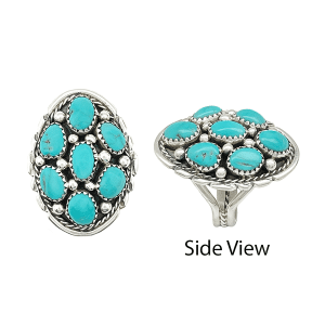Turquoise Cluster Women's Ring