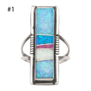 Opal Inlay Ladies Rings