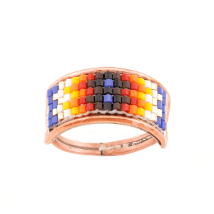 Beaded Copper Women's Ring