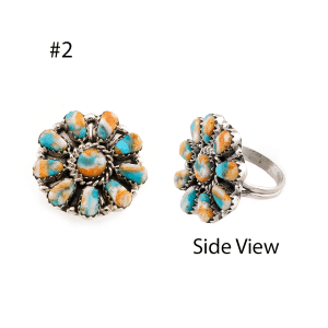 Purple Spiny Oyster Cluster Ladies Ring