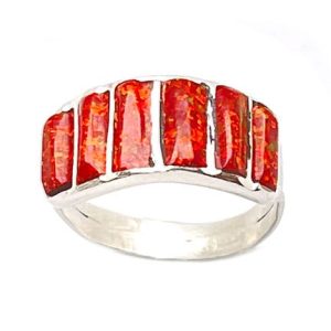 Opal Inlay Women's Ring