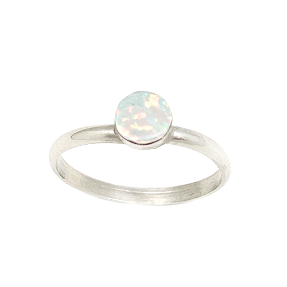 Small Round Assorted Opal Women's Rings - Image 2
