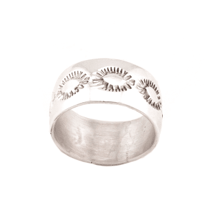Wide Stamped Band Ring