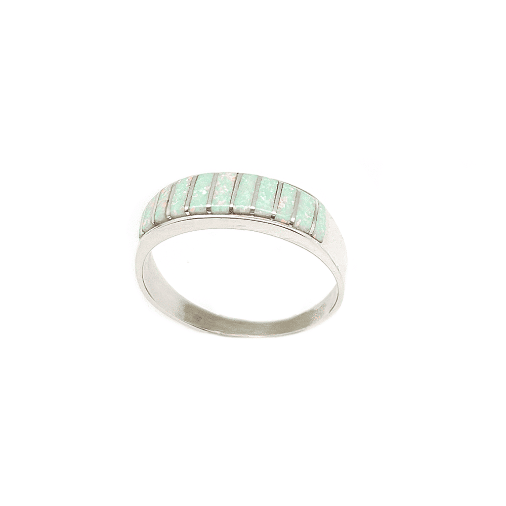 Opal Inlay Men's Ring