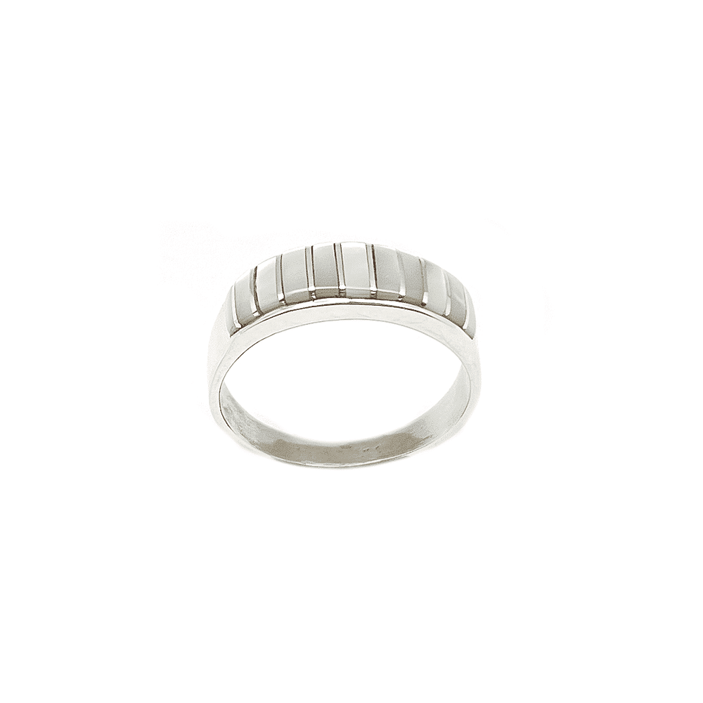 Opal Inlay Men's Ring - Image 2