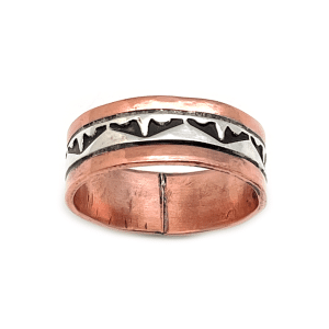 Copper And Sterling Band Ring