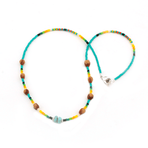Ghost Bead and Seed Bead Necklace