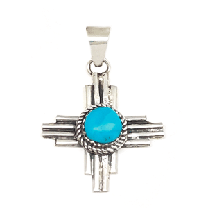 Turquoise Zia Pendant