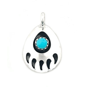 Turquoise Small Bear Paw Pendant