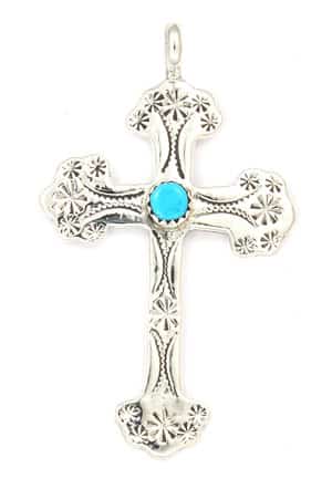 Cross Pendant with Turquoise
