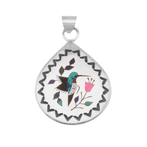 Hummingbird Inlay Pendant