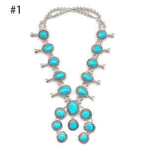 Turquoise Squash Blossom Necklace