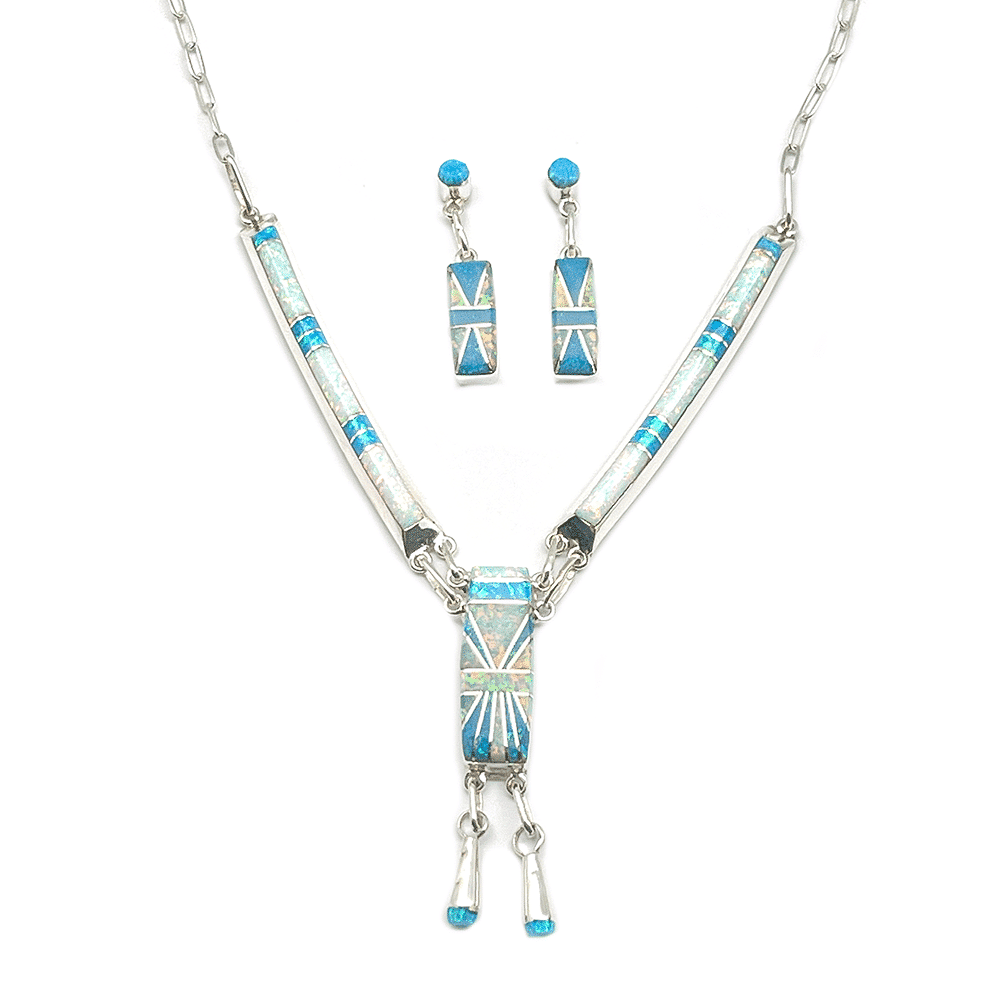 Opal Earring and Necklace Set
