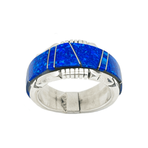 Inlay Opal Band Rings