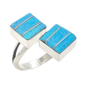 Adjustable Opal Inlay Ring