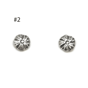 Silver Stamped Stud Post Earring