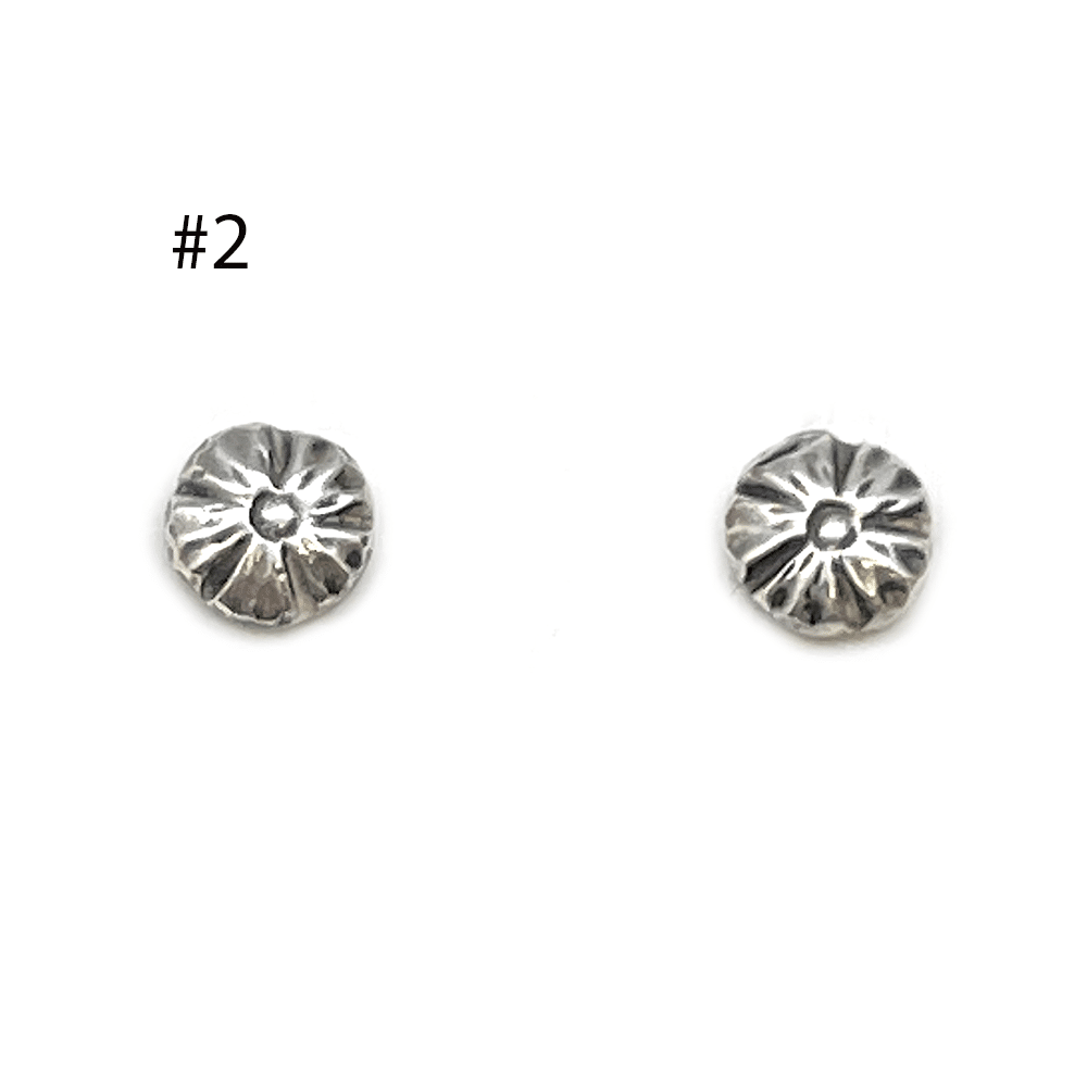 Silver Stamped Stud Post Earring - Image 2