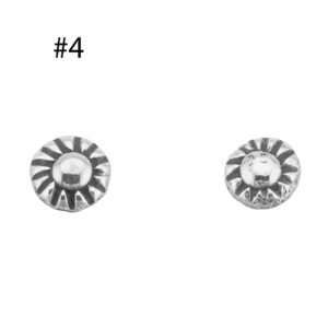 Silver Stamped Stud Post Earring