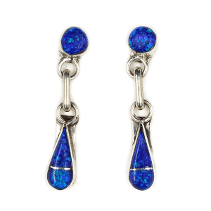 Opal Dangle Post Earrings