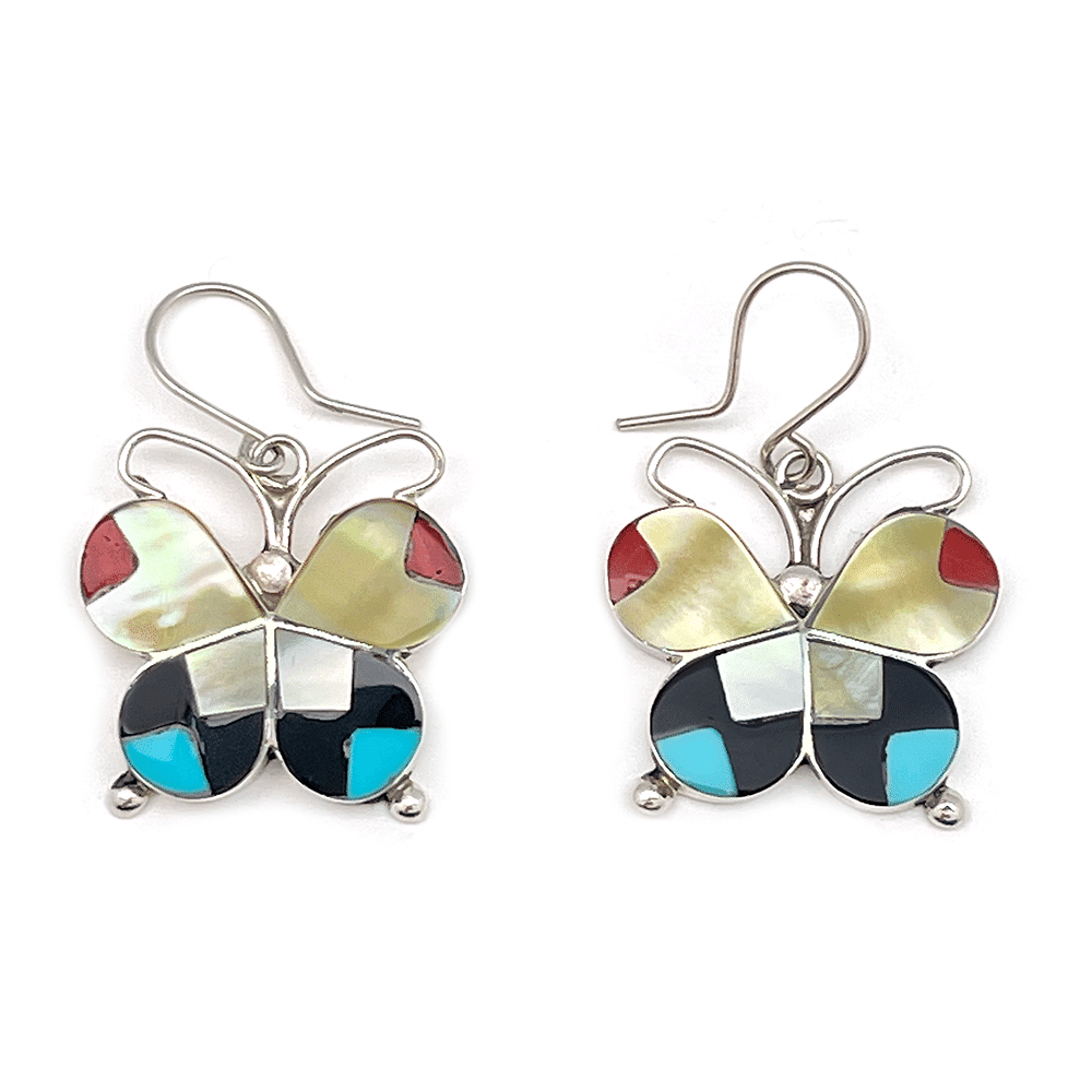 Zuni Butterfly Inlay Earrings