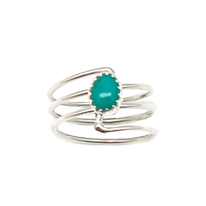 Turquoise Coil Ladies Ring