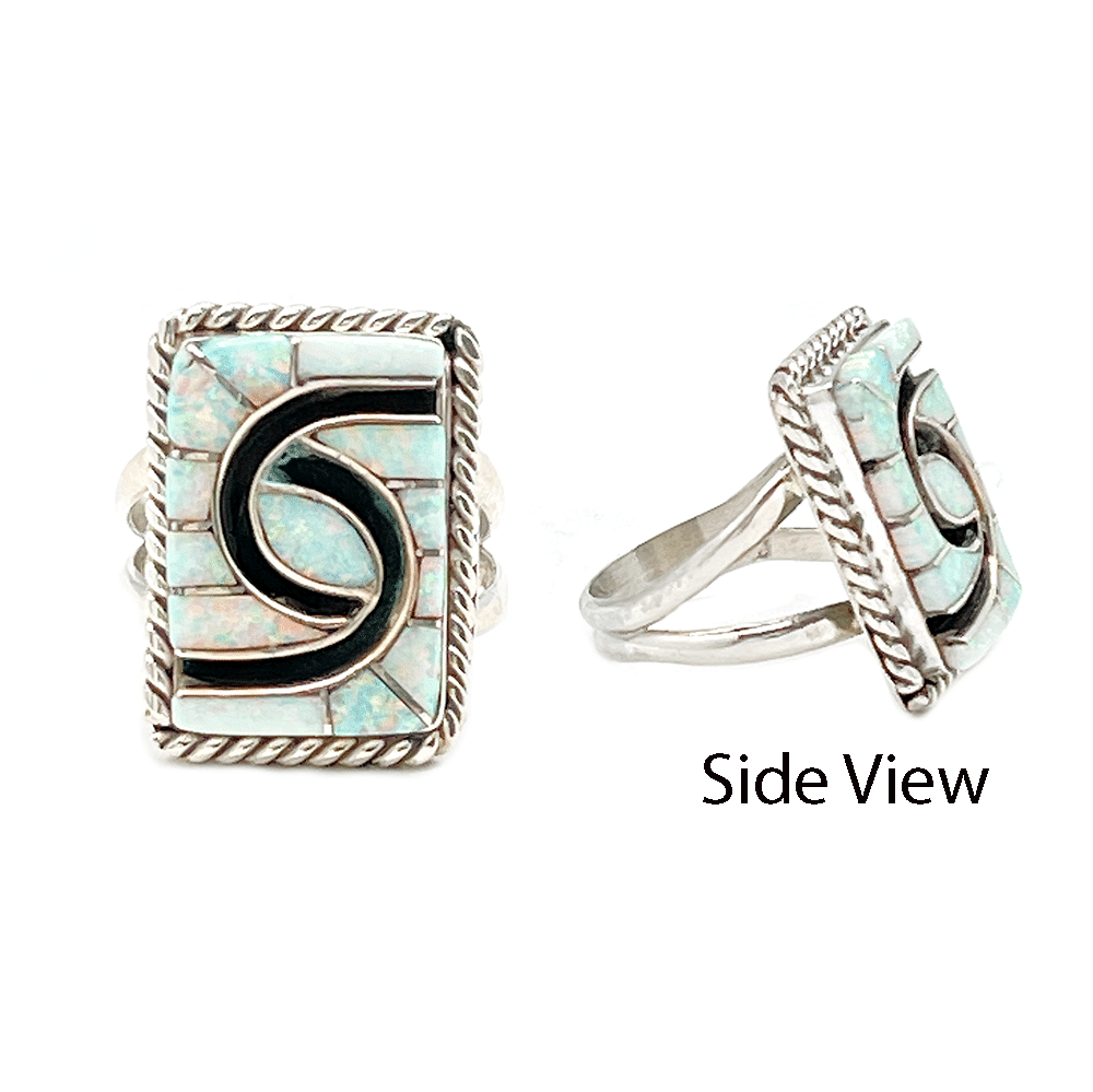 Zuni Inlay Opal Rings - Image 2