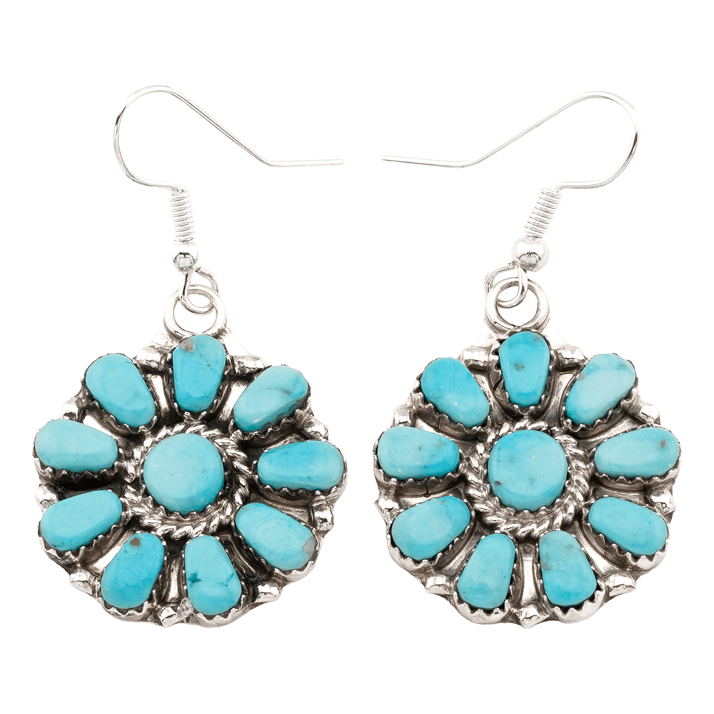 Turquoise Cluster Earrings