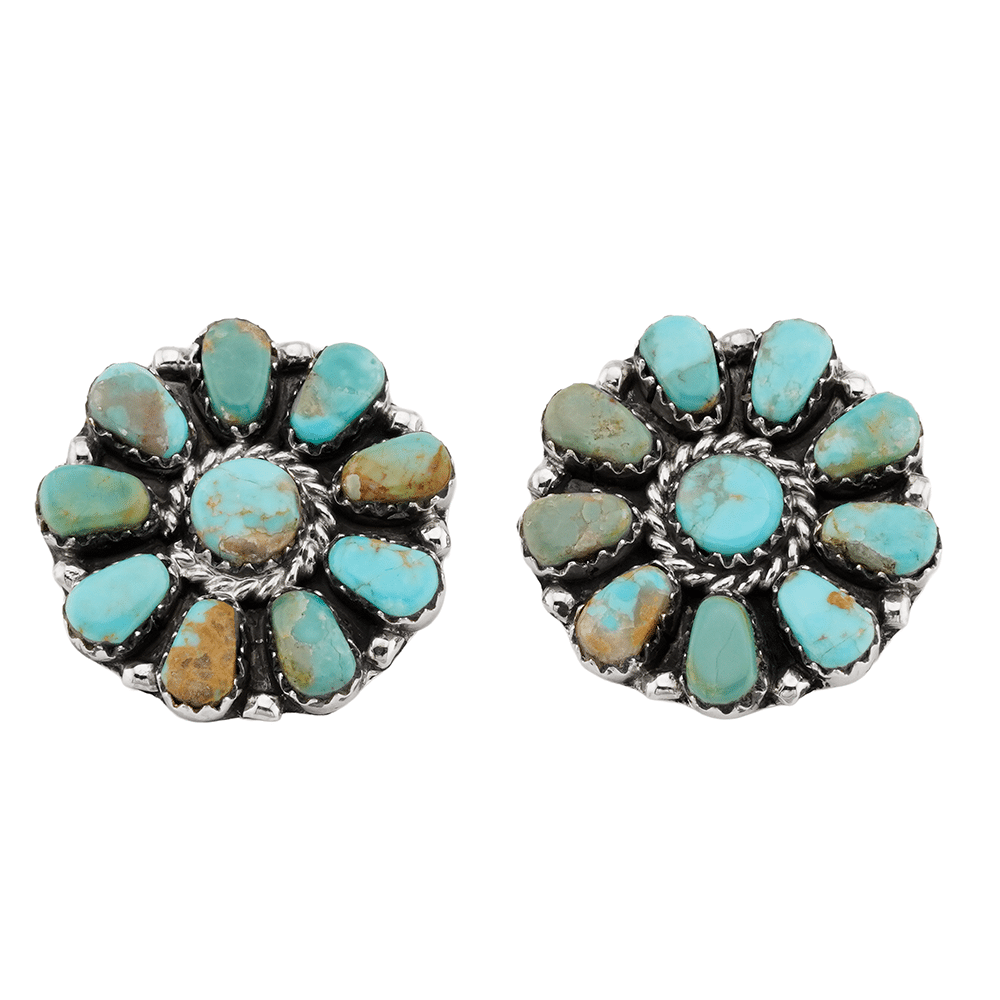 Turquoise Cluster Earrings