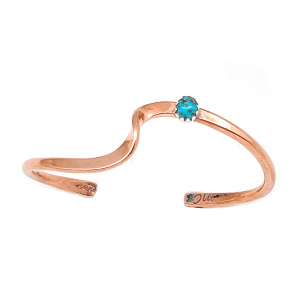 Turquoise Copper Wave Bracelet