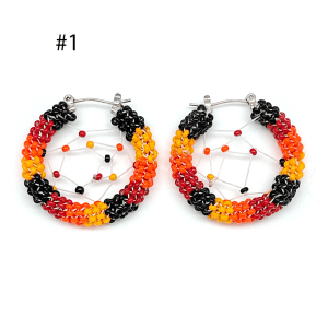 Assorted Beaded Hoop Earrings