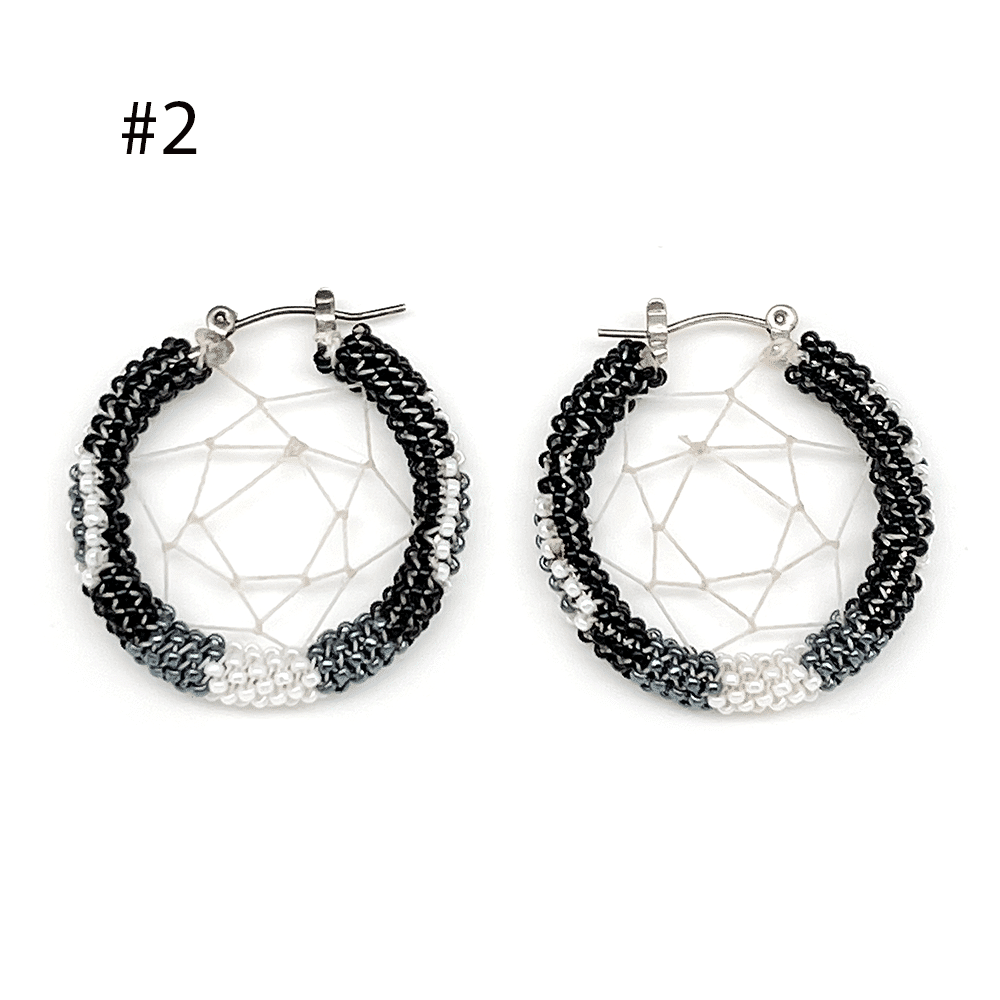 Assorted Beaded Hoop Earrings - Image 2